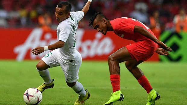 Timnas Indonesia mengalami kekalahan 0-1 dari Singapura pada laga perdana mereka di Piala AFF 2018. (