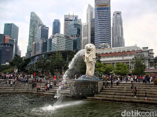 Terpesona Keindahan Merlion Park di Singapura