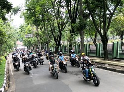 Jokowi Pimpin Konvoi Bikers Brotherhood di Bandung