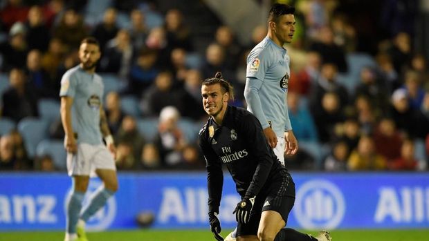 Gareth Bale belum mampu mencetak gol ke gawang Celta Vigo. (