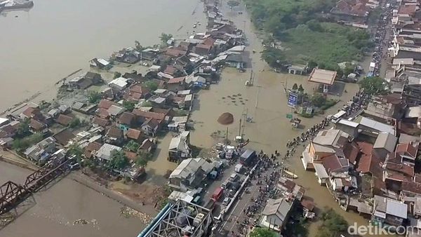 Penampakan Terkini Banjir di Kabupaten Bandung dari Pantauan Udara