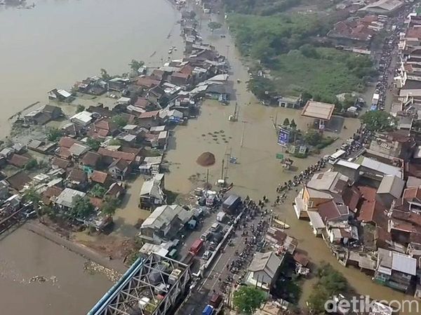Penampakan Terkini Banjir di Kabupaten Bandung dari Pantauan Udara
