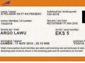 Begini Wujud Tiket Palsu yang Dipakai Korban Penipuan Rekrutmen KAI Begini Wujud Tiket Palsu yang Dipakai Korban Penipuan Rekrutmen KAI
