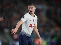Bek muda Tottenham Hotspur Juan Foyt tampil sebagai pahlawan kemenangan atas Crystal Palace dengan membuat satu-satunya gol di laga itu. (REUTERS)