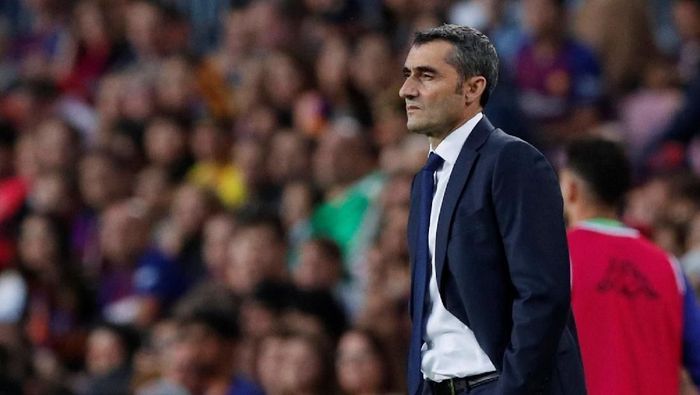 Pelatih Barcelona, Ernesto Valverde (Albert Gea/Reuters) Pelatih Barcelona, Ernesto Valverde (Albert Gea/Reuters)