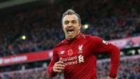 Duel Liverpool vs Bayern Munich akan jadi ajang reuni bagi Xherdan Shaqiri. Winger asal Swiss itu pernah jadi pemain Bayern pada 2012 sebelum pindah ke Inter Milan pada Januari 2015. Foto: Alex Livesey/Getty Images