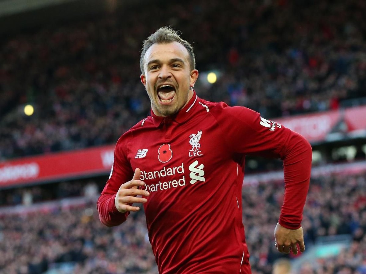 Xherdan Shaqiri kembali berkontribusi dalam kemenangan Liverpool (Alex Livesey/Getty Images)