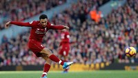Satu gol Mohamed Salah adalah berkat andil assist Trent Alexander-Arnold yang tampil luar biasa di sisi kanan pertahanan Liverpool. (REUTERS)