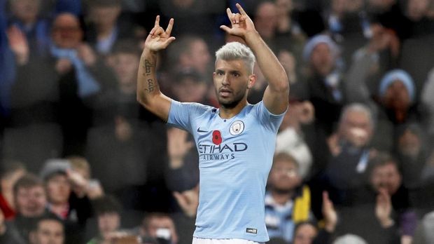 Sergio Aguero akan beradu tajam dengan Mohamed Salah.