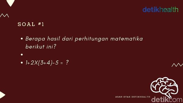 Jaga Otak Tetap Sehat dengan Matematika, Bisa Pecahkan Soal Ini?
