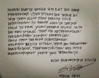 Surat terbuka Sisca Dewi