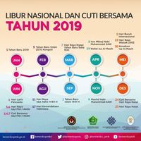 Catat! Ini Jadwal Libur Nasional dan Cuti Bersama 2019