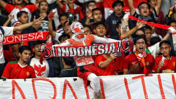 Suporter Timnas Indonesia. (Foto: Pradita Utama/detikSport) Suporter Timnas Indonesia. (Foto: Pradita Utama/detikSport)