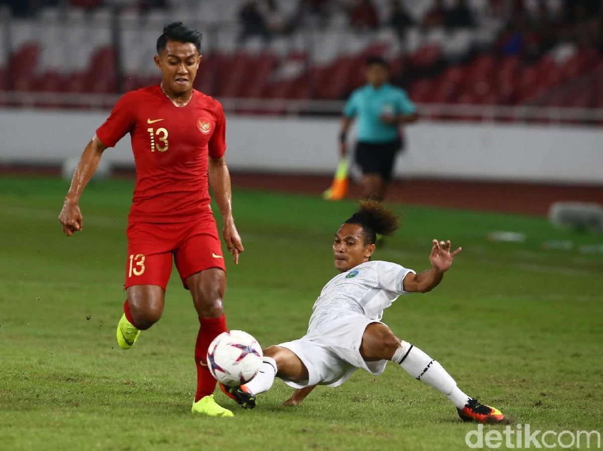 Indonesia vs Timor Leste berakhir 0-0 di babak pertama (Pradita Utama/detikSport)