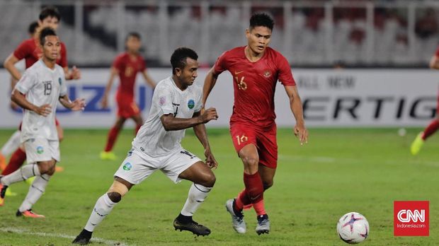 Fachruddin Wahyudi Aryanto ketika tampil menghadapi Timor Leste.