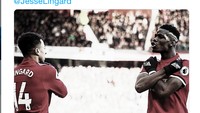 Paul Pogba juga ikut merasakan demam Black Panther. Saat merayakan gol bersama Manchester United dia memberikan salam Wakanda. (Twitter)