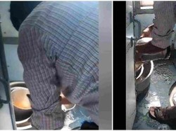 Hii..! Petugas Kereta Ini Cuci Peralatan Makan Dekat Lubang WC