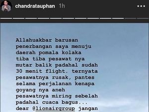 Ini Alasan Pesawat yang Ditumpangi Suami Nina Zatulini Putar Balik