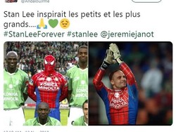 Tidak ada yang lebih total dalam upayanya menjadi Spiderman dibanding Jeremie Janot. Dia tampil dengan seragam spiderman lengkap saat akan bertanding. (ist.)