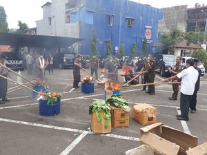 Barang Bukti Kejahatan Farmasi dan Narkoba Dimusnahkan di Serang