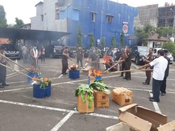 Barang Bukti Kejahatan Farmasi dan Narkoba Dimusnahkan di Serang