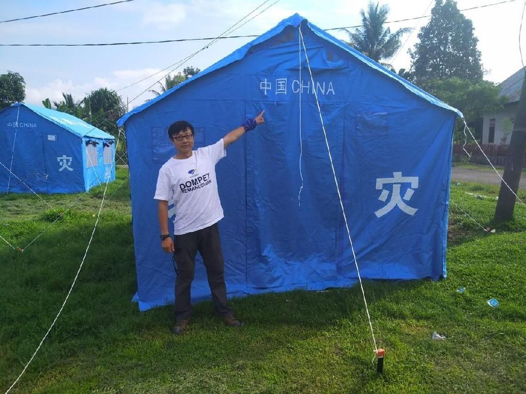 Cerita Lie Terbang dari China untuk Menolong Korban Gempa Donggala