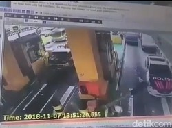 Viral Polisi Tertimpa Palang Pintu Gerbang Tol, Begini Ceritanya