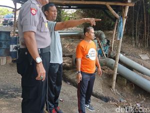 Viral, Penampakan Enam Buaya di Bengawan Solo