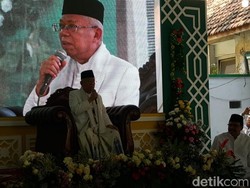 Hadiri Haul di Pasuruan, Maruf Amin Bicara Peran Ulama dan Santri