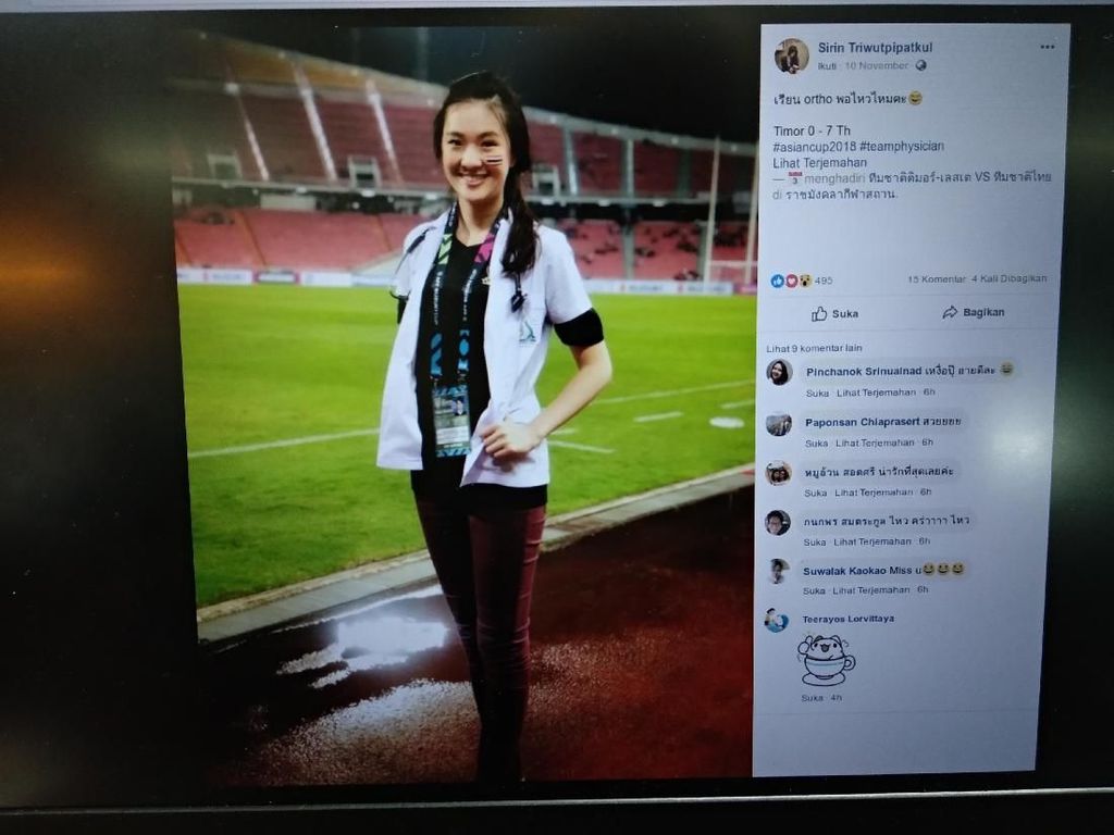 Gagal Fokus Deh Sama Dokter Cantik Timnas Thailand di Piala AFF Gagal Fokus Deh Sama Dokter Cantik Timnas Thailand di Piala AFF