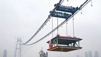 Jembatan Gantung Ganda Terpanjang di Dunia Dikebut