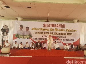 Didatangi Ulama Banten Selatan, Maruf Amin Diminta Turunkan Harga BBM