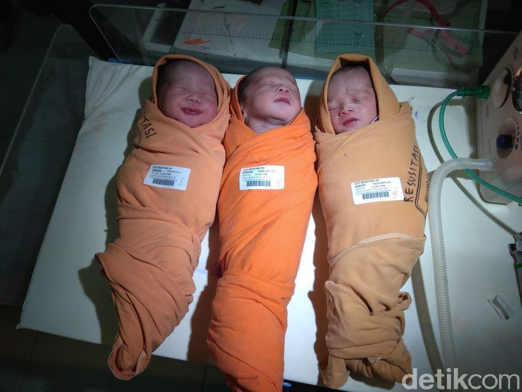 Ibu Asal Karanganyar Ini Lahirkan Anak Kembar Tiga