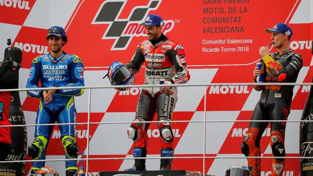 Dovizioso Juara Balapan Ekstrem di MotoGP Valencia