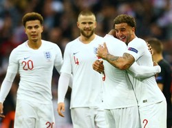Inggris keluar sebagai juara Grup 4 Liga A dengan 7 poin. Mereka melewati Spanyol yang mengoleksi 6 poin. (Foto: David Klein/Reuters)
