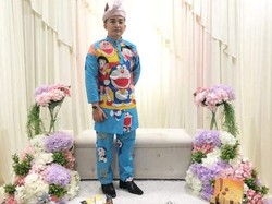 Viral Pria Menikah Pakai Baju Doraemon, Tapi Tak Ada Mempelai Wanitanya