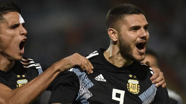 Mauro Icardi berhasil mencetak gol ke gawang Meksiko.