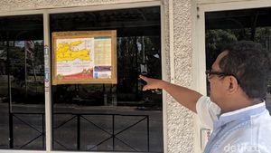 Penampakan Pos Lantas yang Dilempar Batu di Lamongan