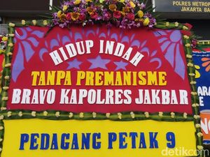 Polres Jakbar Tangkap Hercules, Karangan Bunga Berdatangan