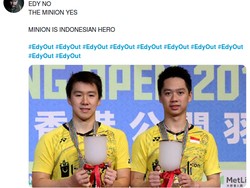 Kevin Sanjaya Sukamuljo/Marcus Fernaldi Gideon yang konsisten mengharumkan nama Indonesia di level internasional dijadikan antonim PSSI yang telah membaut Timnas Indonesia tak kemana-mana. (Twitter)