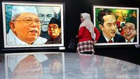 Ada Wajah Jokowi-Maruf di Lukisan Gus Dur