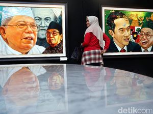 Ada Wajah Jokowi-Maruf di Lukisan Gus Dur