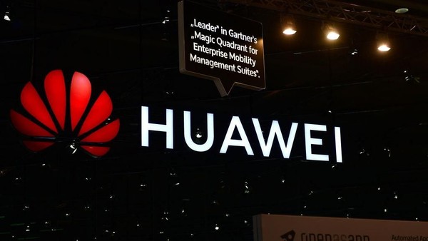 HANOVER, GERMANY - JUNE 12: The Huawei logo is displayed at the 2018 CeBIT technology trade fair on June 12, 2018 in Hanover, Germany. The 2018 CeBIT is running from June 11-15. (Photo by Alexander Koerner/Getty Images)