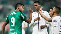 Di Brasil, ada Paulista Derby antara Corinthians vs Palmeiras. Tensi panas terjamin tersaji di atas lapangan. (Foto: Alexandre Schneider/Getty Images)