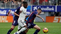 Meski cuma memiliki kurang dari 40% penguasaan bola, Eibar mampu bermain efisien. Sebanyak 14 percobaan dilepaskan dengan delapan yang mengarah ke gawang (!) Foto: Reuters
