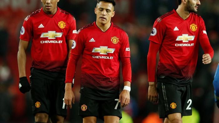 Ekspresi pemain Manchester United saat terpeleset. (Foto: Reuters) Ekspresi pemain Manchester United saat terpeleset. (Foto: Reuters)