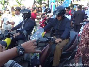 Pakai Skutik Bongsor, Gubernur Sulsel Kampanye Berkendara Aman Pakai Skutik Bongsor, Gubernur Sulsel Kampanye Berkendara Aman