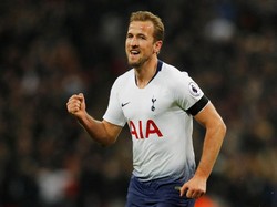 Hanya berselang delapan menit, Tottenham menggandakan keunggulan. Kali ini giliran Harry Kane yang mencatatkan namanya di papan skor. Foto: Phil Noble/Reuters