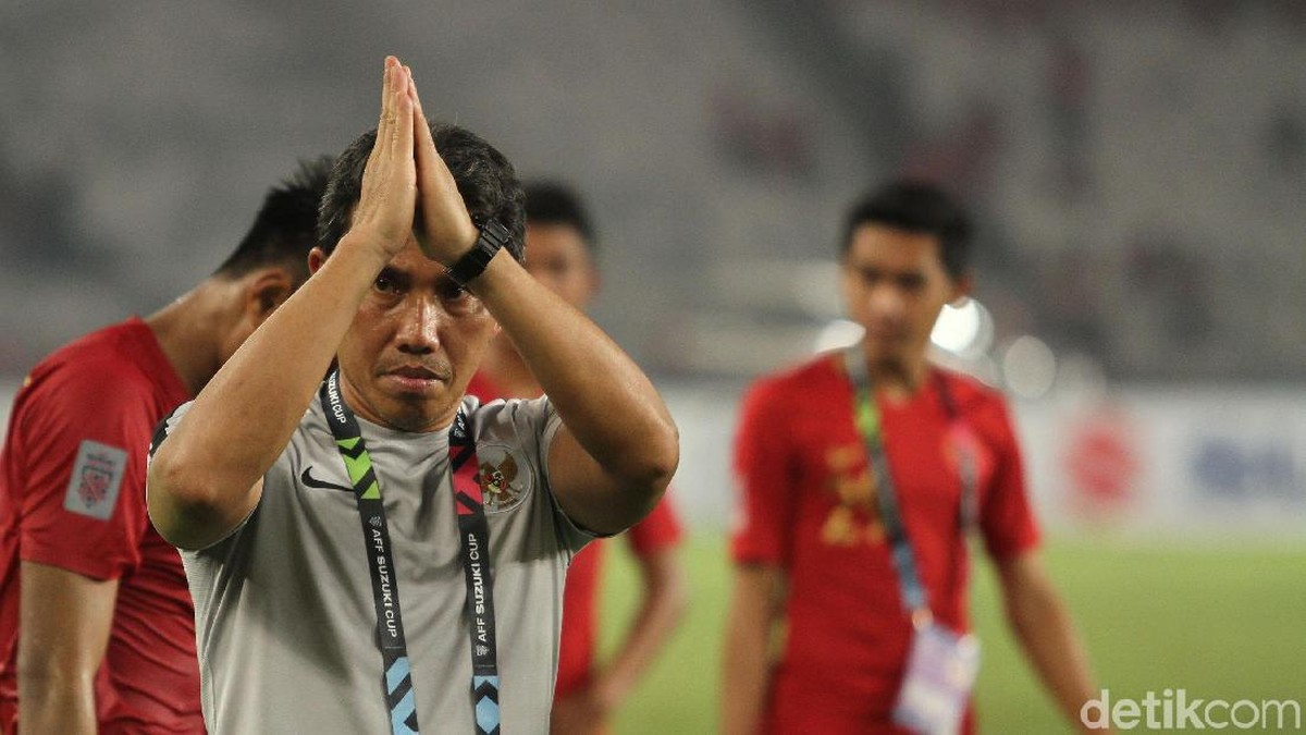 Pelatiih Timnas Indonesia Bima Sakti diprotes pemain Filipina terkait komentarnya. (Foto: Rifkianto Nugroho/detikSport)