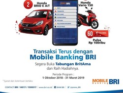 Rutin Pakai Mobile Banking Bisa Dapat Motor hingga Mobil